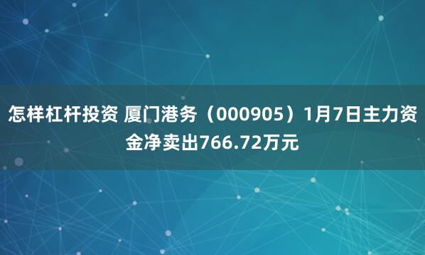 怎样杠杆投资 厦门港务（000905）1月7日主力资金净卖出766.72万元