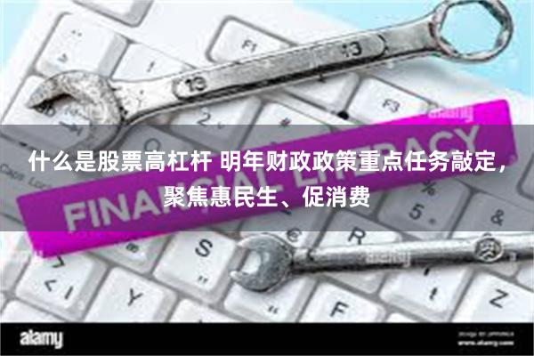 什么是股票高杠杆 明年财政政策重点任务敲定，聚焦惠民生、促消费