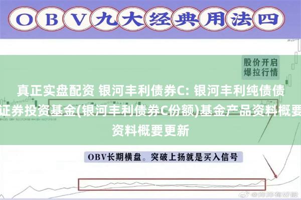 真正实盘配资 银河丰利债券C: 银河丰利纯债债券型证券投资基金(银河丰利债券C份额)基金产品资料概要更新